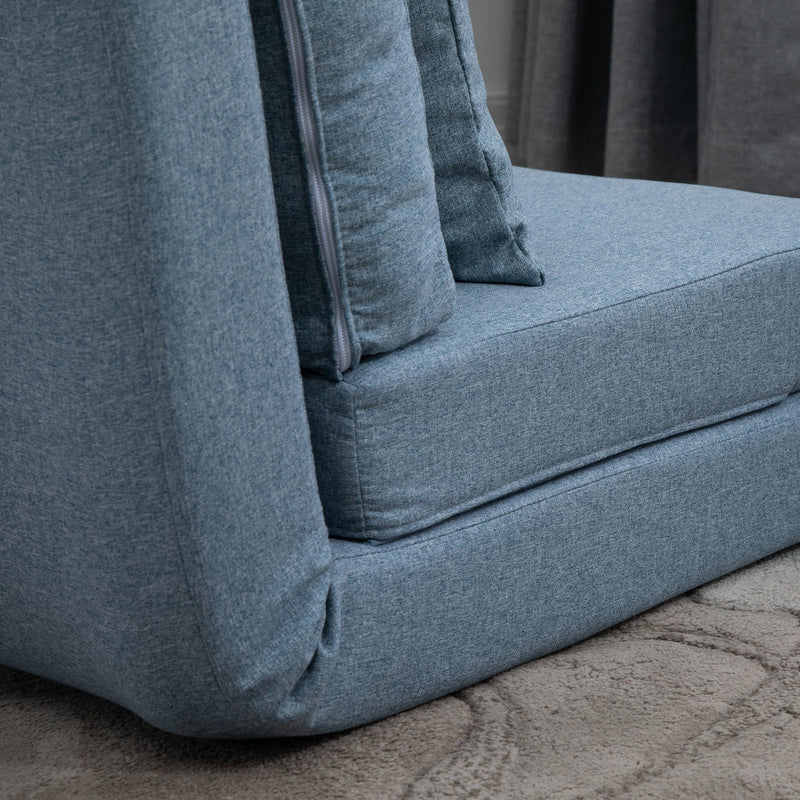 Remi Reclining Floor Lounger Chair Blue - Seasonal Overstock