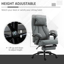 Thames High Back Office Chair with Footrest and Vibration Pillow - Seasonal Overstock