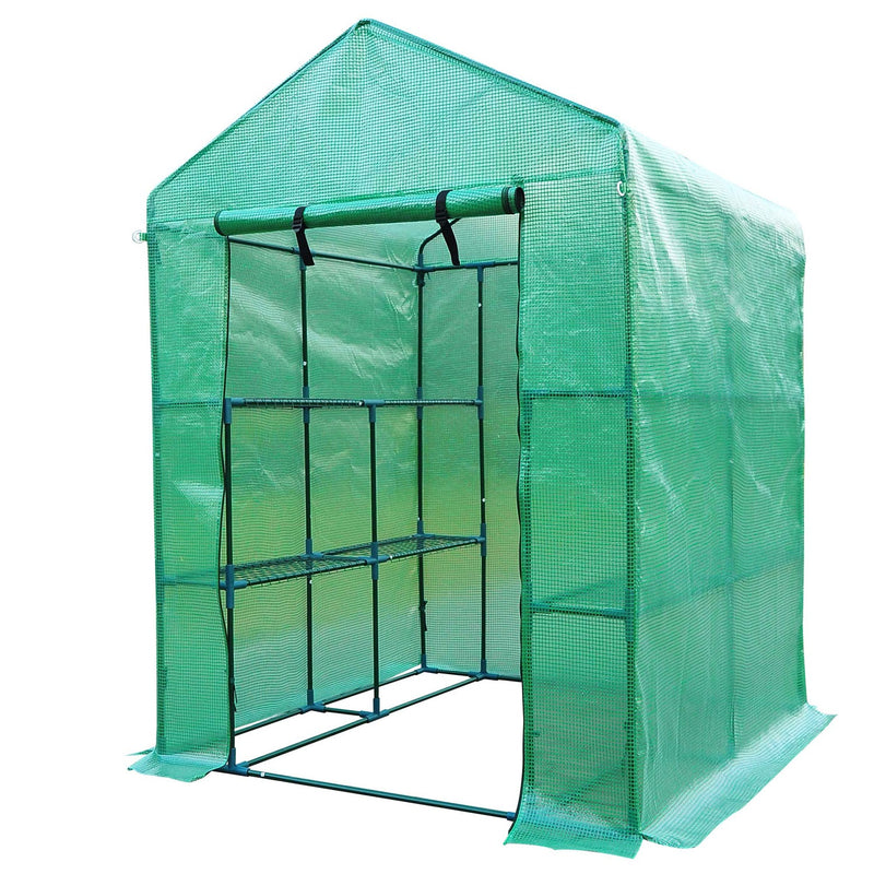 4.7 x 4.7 x 6.4ft Soft Cover Greenhouse With Shelves - Seasonal Overstock