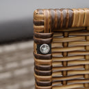 Fire Table, Genesis 50,000 BTU Propane Fire Table Brown Rattan with Glass Cover - Seasonal Overstock