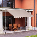 Awnings, 9.8ft Wide RV / Patio Retractable Awning - Beige - Seasonal Overstock