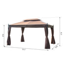 Axton 10' x 13' Two-Tiered Gazebo - Seasonal Overstock