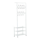 Brynn Entranceway Hall Tree with Coat and Shoe Storage - White - Seasonal Overstock