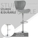 Norwin Adjustable Height Swivel Barstool (2 Pack) - Grey Fabric - Seasonal Overstock