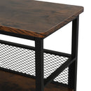 Petr Rustic Brown Industrial 3-Tier Bookshelf - Seasonal Overstock