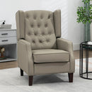 Accent Chairs, Richard Faux Leather Wing Back Button Tufted Arm Chair - Khaki - Seasonal Overstock