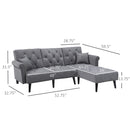 Sofas, Rivo 82" Sectional Sofa Bed in Grey - Seasonal Overstock
