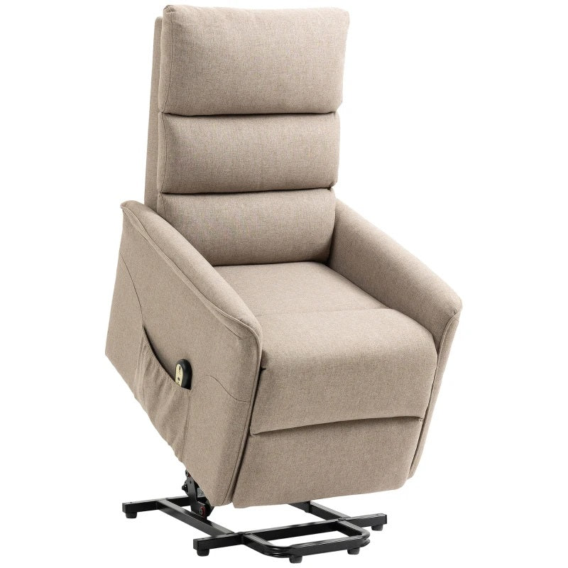 Ryder2 Powered Lift Recliner Chair Light Brown - Seasonal Overstock