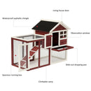 Coops & Hutches, Backyard Rabbit Cage With Two Levels 48" x 25" x 36" - Seasonal Overstock