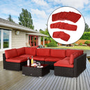 Wellington Shores 7pc Patio Sectional Replacement Cushion Covers - Red - Seasonal Overstock