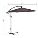Patio Umbrellas, 10' Deluxe Cantilever Patio Umbrella - Coffee Brown - Seasonal Overstock