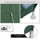 13ft Hexagonal Portable Party Gazebo with Mesh Walls - Green - Seasonal Overstock