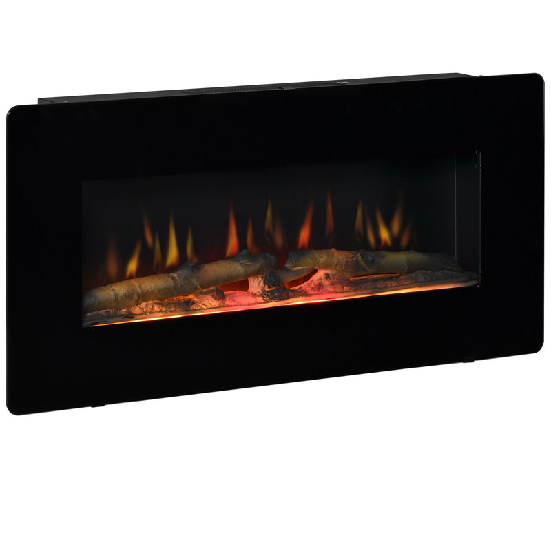 36" Wall Mounted Electric Fireplace with Heat - Seasonal Overstock