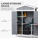52" x 20" Grey Wood Garden Storage Shed with Shelves - Seasonal Overstock