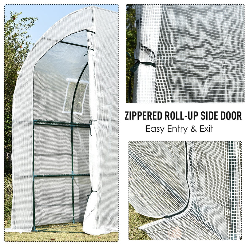 6.6ft Walk-In Soft Cover Greenhouse - Seasonal Overstock