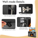 Fireplaces, Felder Black 1400W Electric Fireplace TV Stand for TVs up to 50" - Seasonal Overstock