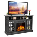 Fireplaces, Felder Black 1400W Electric Fireplace TV Stand for TVs up to 50" - Seasonal Overstock