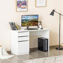 Gregson White Computer Desk with Drawers - Seasonal Overstock