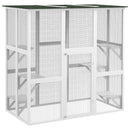 Large Outdoor Catio Cat Enclosure and Balance Platforms in White - Seasonal Overstock