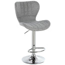 Norwin Adjustable Height Swivel Barstool (2 Pack) - Grey Fabric - Seasonal Overstock