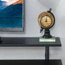 Ryan 39" Wide Black Two-Tiered Z-Frame Desk - Seasonal Overstock