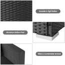 Tarin 3pc Outdoor Rattan Table and Chairs Set - Black - Seasonal Overstock