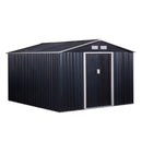 11' x 9' Large Garden Storage Shed - Dark Grey - Seasonal Overstock