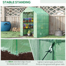 Greenhouse, 4.7' x 4.5' x 6.2' Portable Walk-In Greenhouse with 8 Shelves - Seasonal Overstock