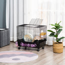 Hamster Cage Kit with Exercise Wheel & Tube - Black - Seasonal Overstock