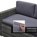 Patio Furniture, Brently 4pc Patio Sofa Set - Grey - Seasonal Overstock