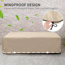 Large Waterproof Outdoor Furniture UV Protective Cover 96.5" x 65.7" x 26.4" - Beige - Seasonal Overstock