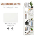 Reese 6-Tier White Bookshelf - Seasonal Overstock
