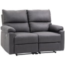 Riley 53" Grey Upholstered Reclining Loveseat - Seasonal Overstock