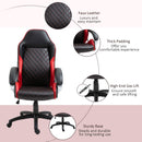 Vega Diamond Stitch Faux Leather Office Gaming Chair - Red - Seasonal Overstock