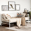 Day Beds, Alexis Twin Size Metal Day Bed - White - Seasonal Overstock
