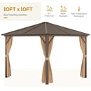 Junna 10' x 10' Steel Hard Top Patio Gazebo - Seasonal Overstock