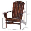 Linkin Wood Adirondack Chair in Rustic Brown - Seasonal Overstock