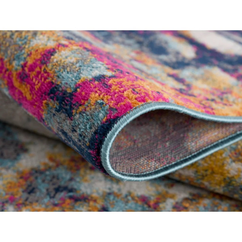 Manya Multi-Colour Abstract Area Rug by Mercury Splash - Seasonal Overstock
