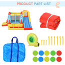 Bouncy Castles, Space Rocket Bouncy Castle With Slides & Pool 11.14' x 9.18' x 6.06' - Seasonal Overstock
