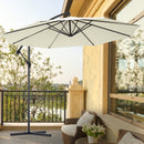 Patio Umbrellas, 10' Deluxe Cantilever Patio Umbrella - Beige - Seasonal Overstock