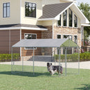 Dog Kennel, 13' x 7.5' x 7.5' Large Dog House Kennel Pen with Canopy Shade - Seasonal Overstock
