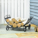 23" Arc Basket Style Firewood Rack Log Holder - Seasonal Overstock