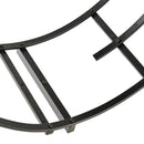 28" Black Round Firewood Display and Storage Rack Log Holder - Seasonal Overstock