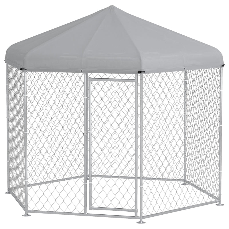 9' x 8' x 7.5' Outdoor Dog Kennel Play Pen For Dogs with Canopy