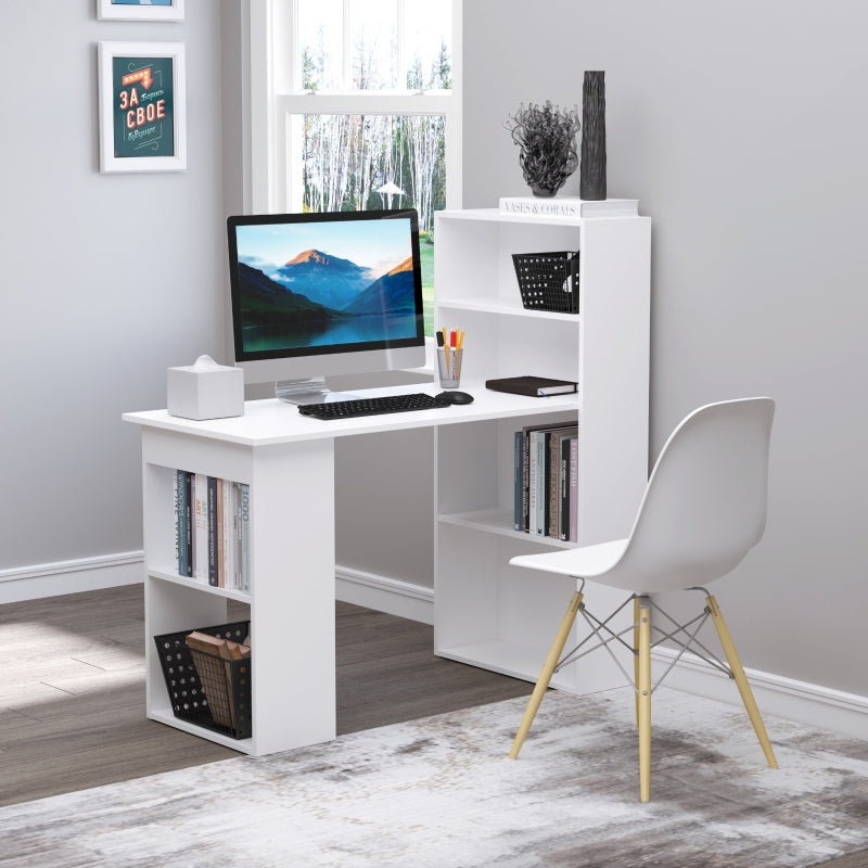 Caroline Computer Desk Bookshelf Combo - White - Seasonal Overstock
