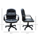 Devo Black Mid Back Swivel Office Chair - Seasonal Overstock
