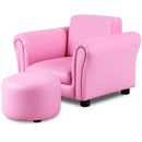 Kids Furniture, Kids Casa Kids Chair and Ottoman Set - Pink - Seasonal Overstock