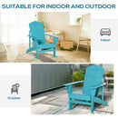 Linkin Wood Adirondack Chair in Turquoise - Seasonal Overstock