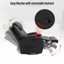 Reclining Chairs, Maxx Reclining Swivel Vibration Massage Chair - Black - Seasonal Overstock