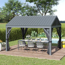 Nobleton 10' x 12' Heavy Duty Hard Top Steel Roof Gazebo Pergola
